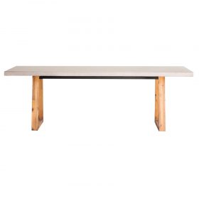 2.4m Sierra Elkstone Rectangular Dining Table - Speckled Grey with Light Honey Legs