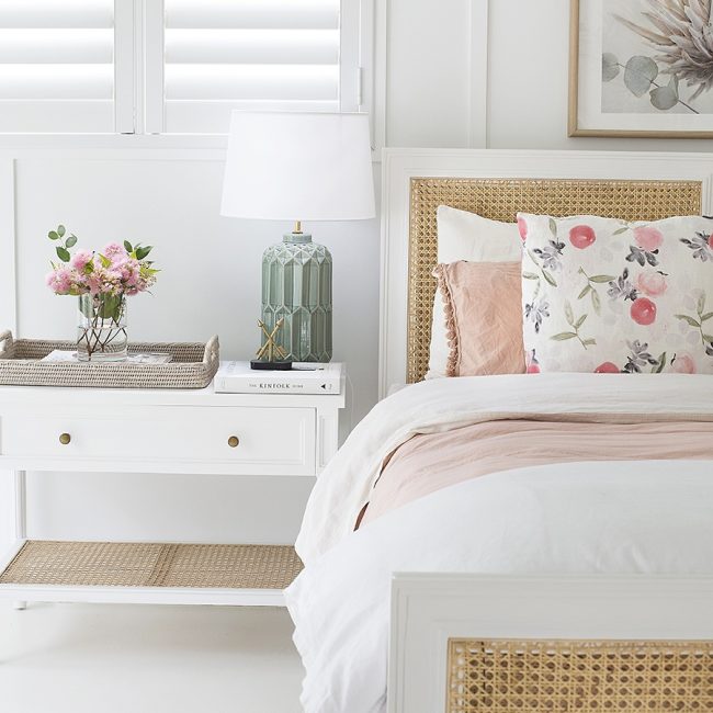 Hamilton Cane Wide Nightstand