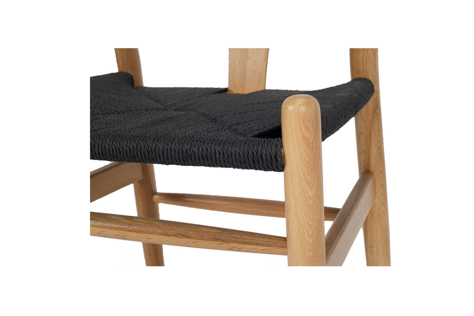 Curated visual reference: Wishbone Designer Chair Natural Oak With Black Cord Photo Inspiration