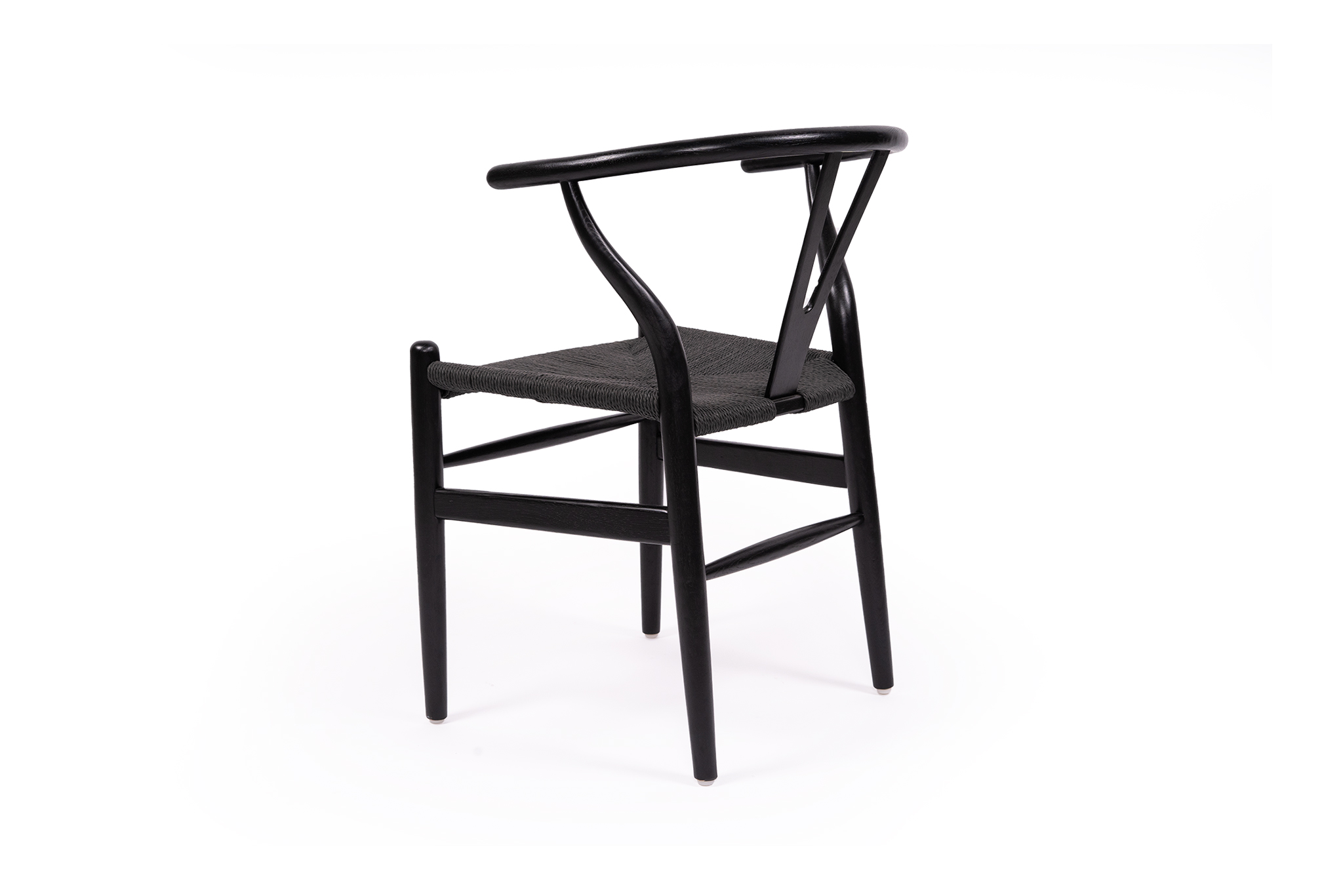 Wishbone Designer Replica Chair Black On Black Abide Interiors
