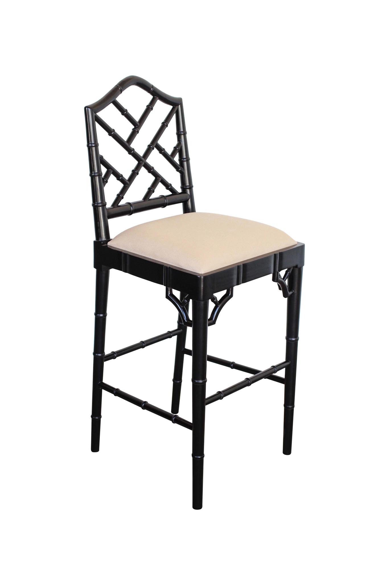 Chippendale Counter Stool Black, Chippendale Bar Stool