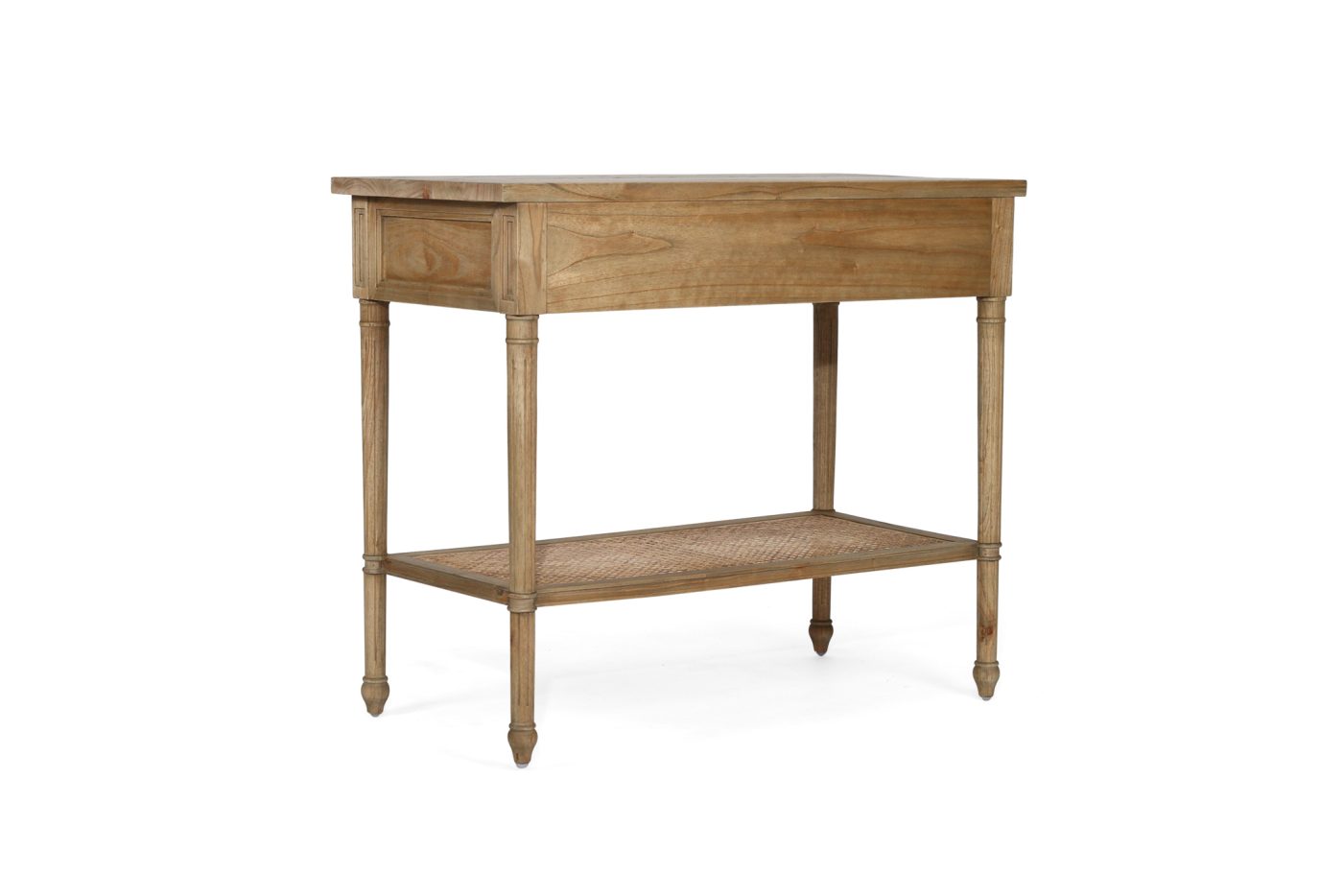 Hamilton Cane Console Table - Weathered Oak - 100cm - Abide Interiors