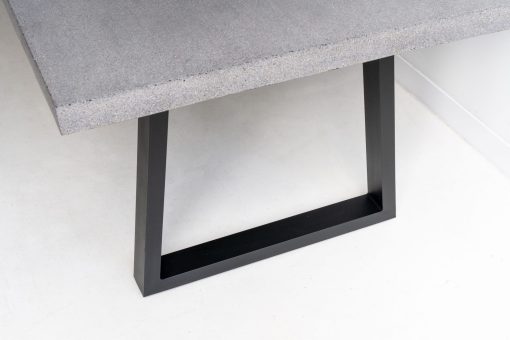 1.8m Sierra Rectangular Dining Table - Speckled Grey with Black Powder Coated Legs