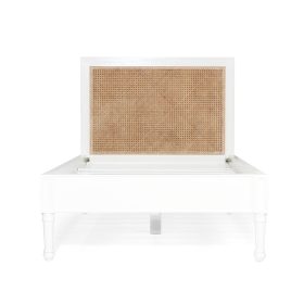 Hamilton Cane Bed - Single Size - Low End - White