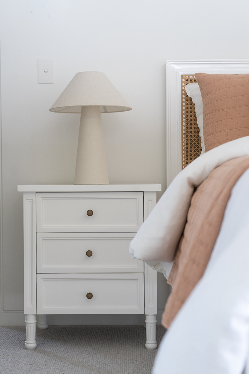 Hamilton Bedside Table - 3 Drawer - White - Image 16