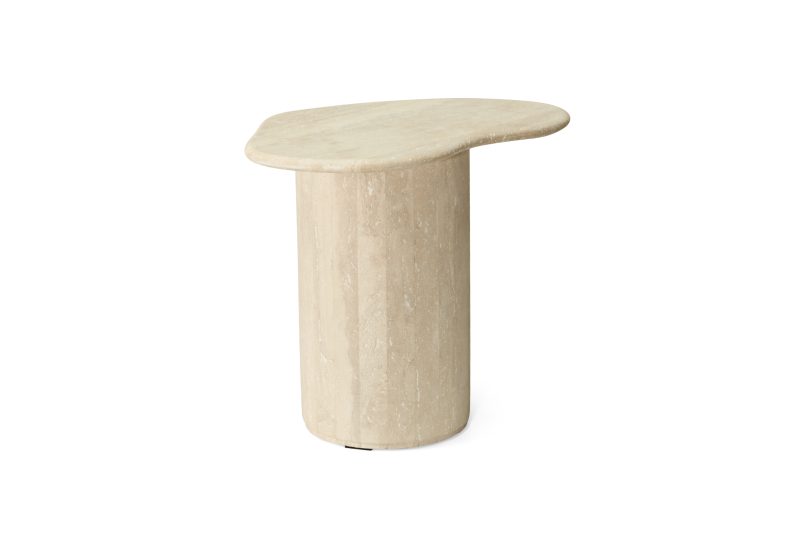 Table Side Geo Module Geo Travertine Organic Side Table - 58cm - Abide Interiors