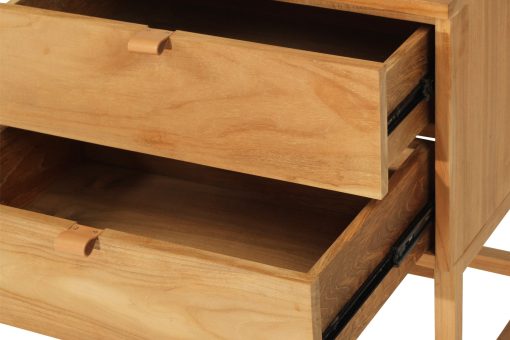 Flynn Bedside Table - 2 Drawer -Natural - Image 10