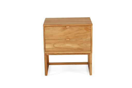 Flynn Bedside Table - 2 Drawer -Natural - Image 3
