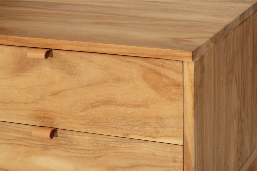 Flynn Bedside Table - 2 Drawer -Natural - Image 8