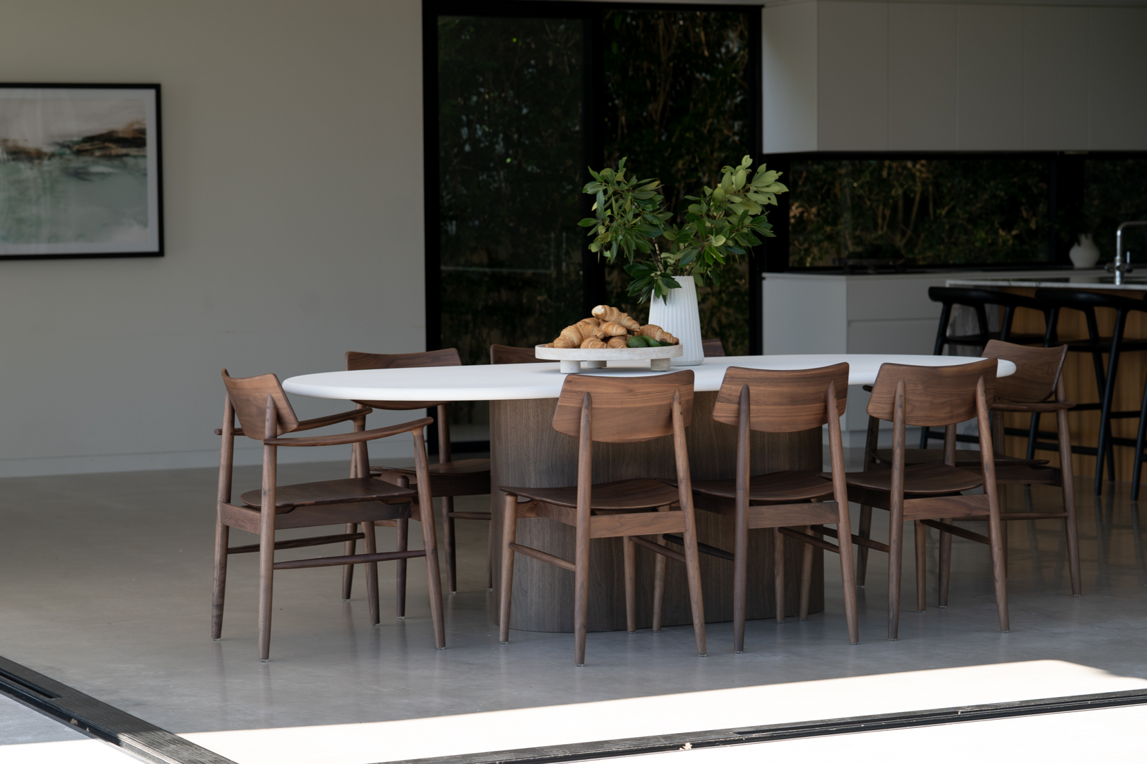 Harlow Dining Chair - Walnut with Timber Seat - Image 17