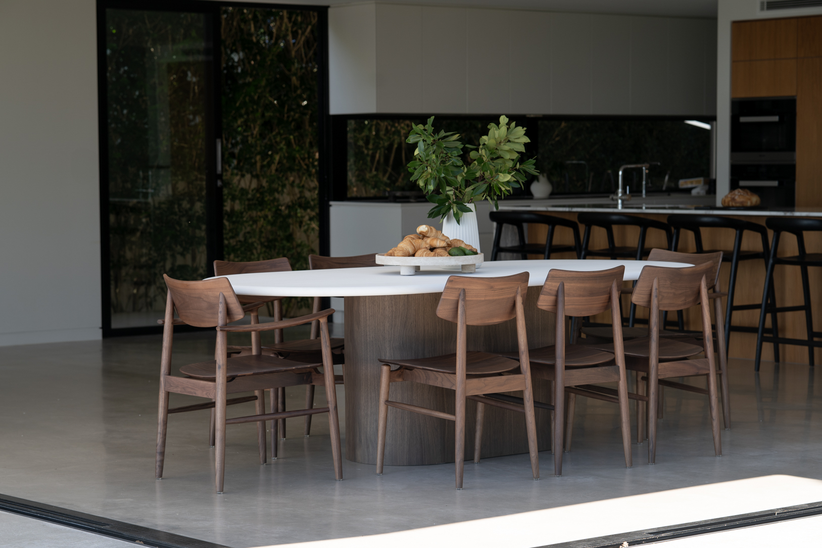 Harlow Dining Chair - Walnut with Timber Seat - Image 16