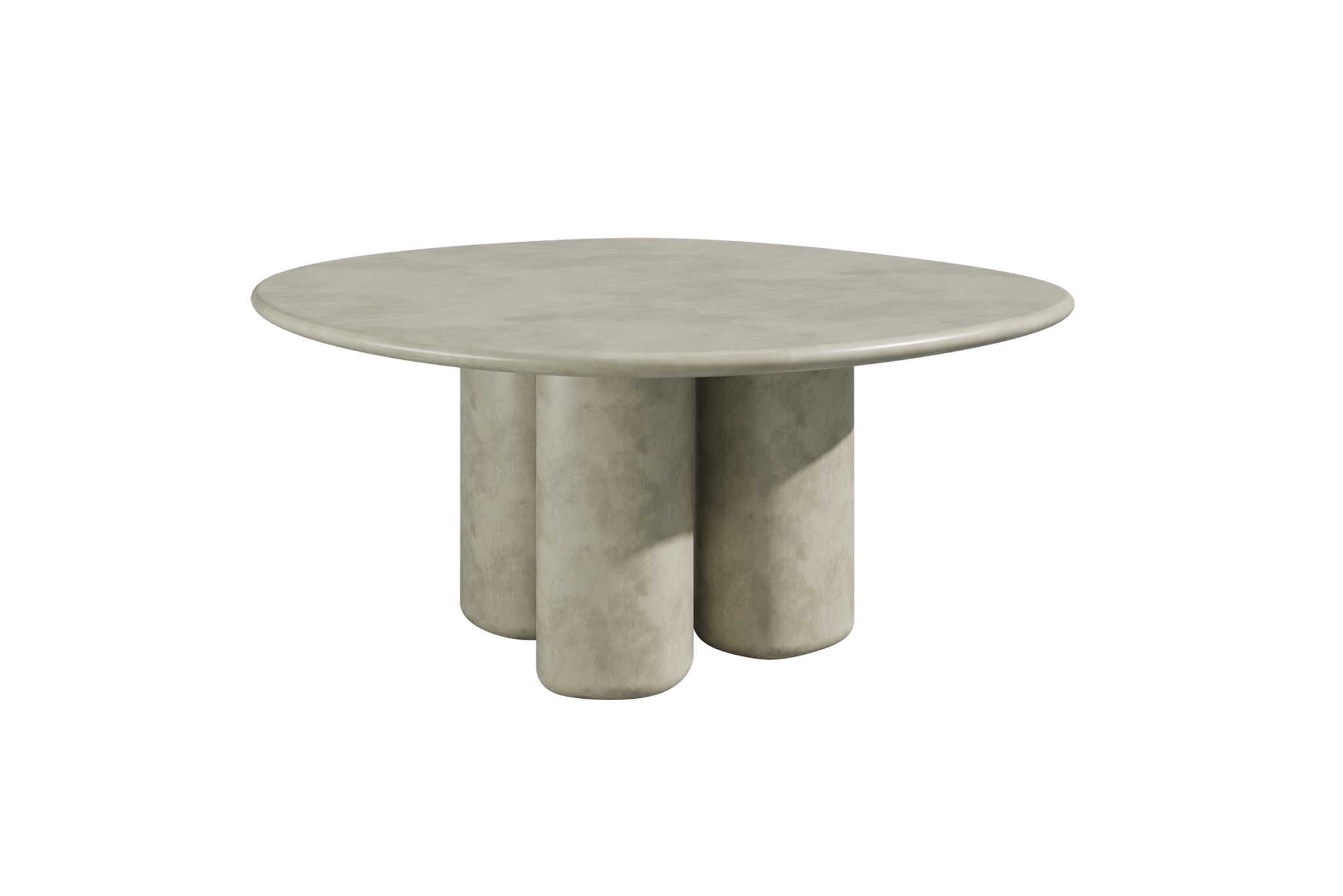 Yori Outdoor Organic Round Dining Table - Concrete Grey