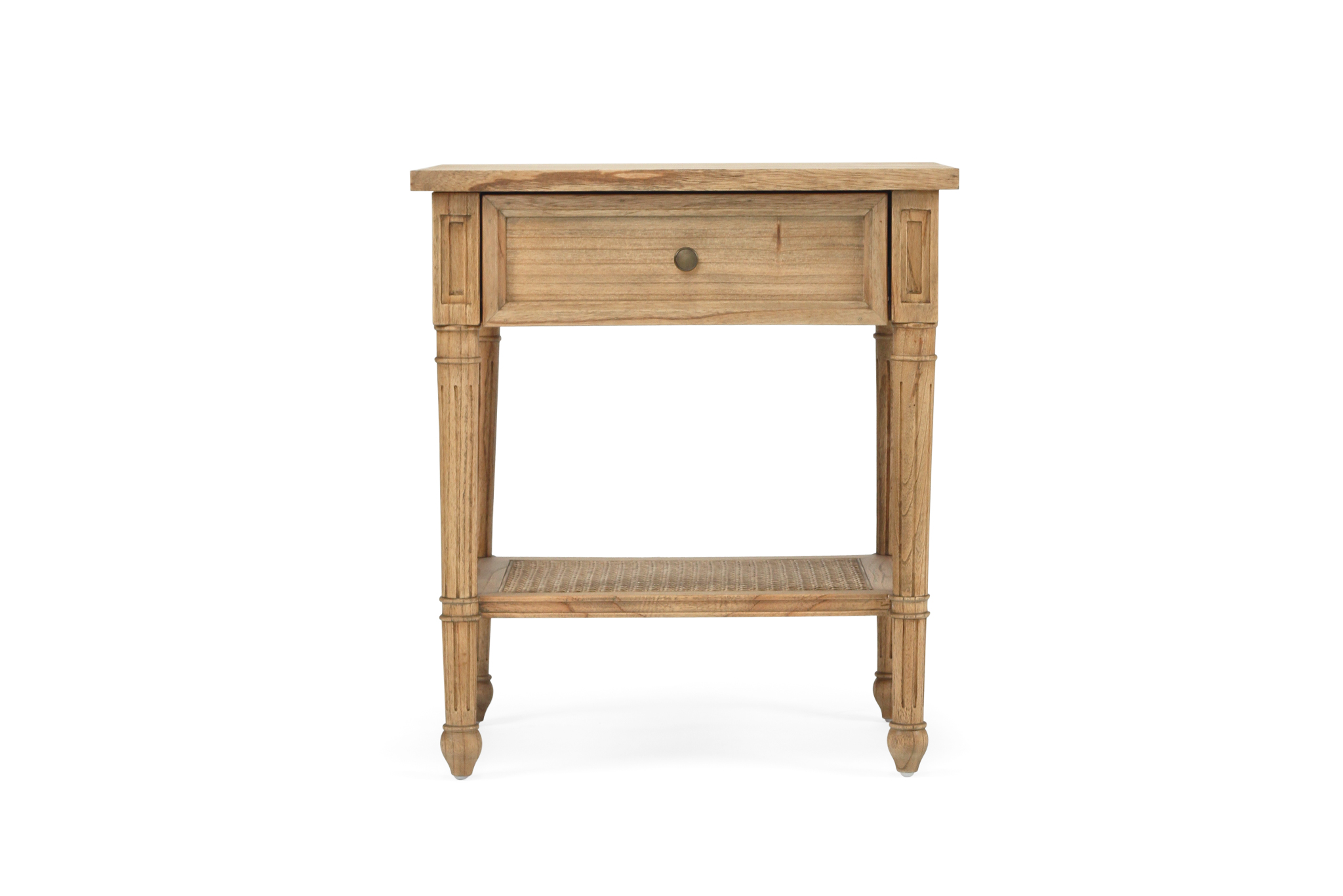 Hamilton Cane Bedside Table - Weathered Oak