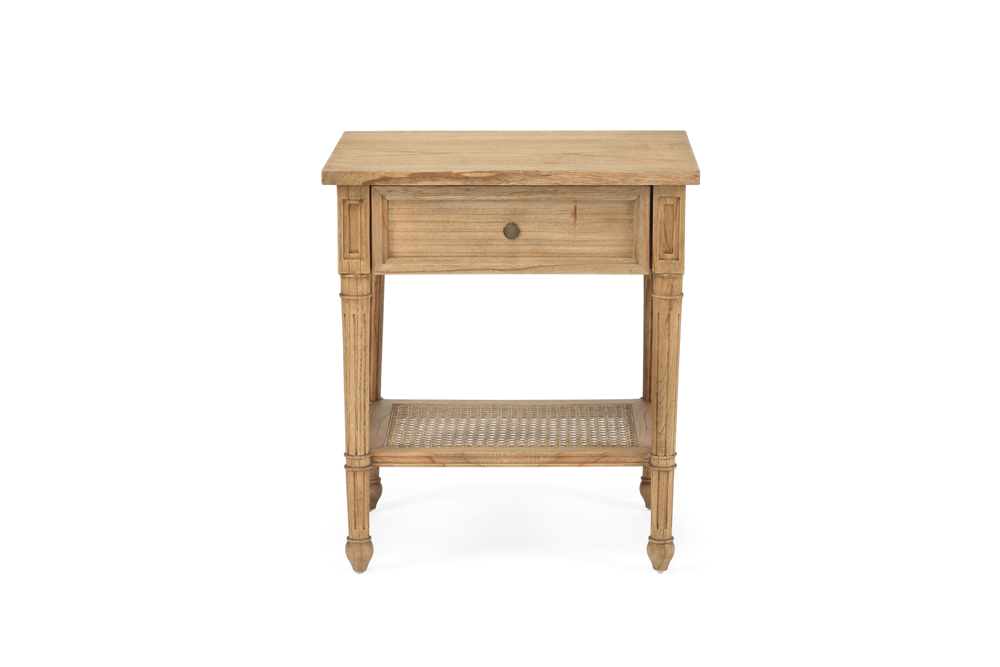 Hamilton Cane Bedside Table - Weathered Oak - Image 3