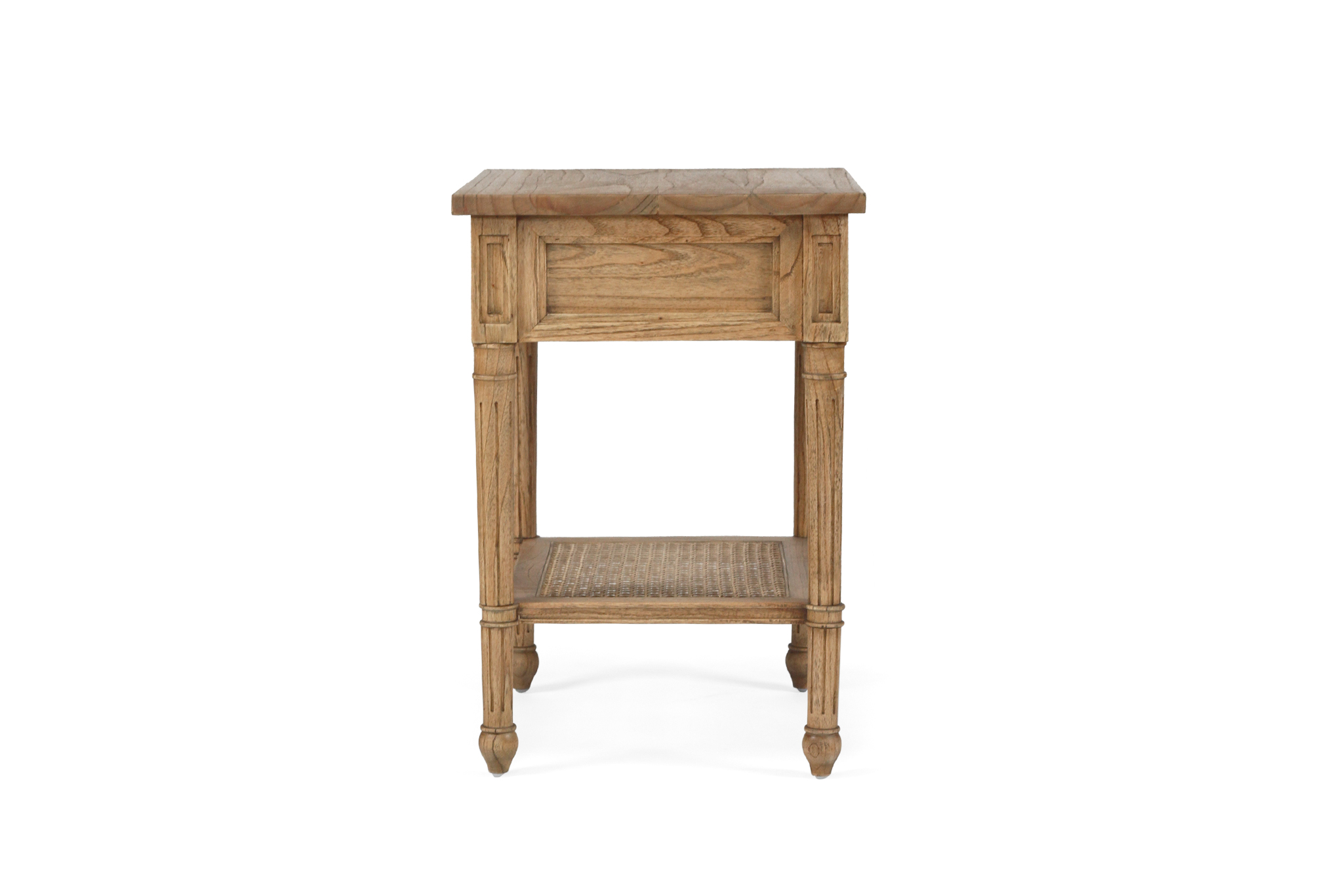 Hamilton Cane Bedside Table - Weathered Oak - Image 5