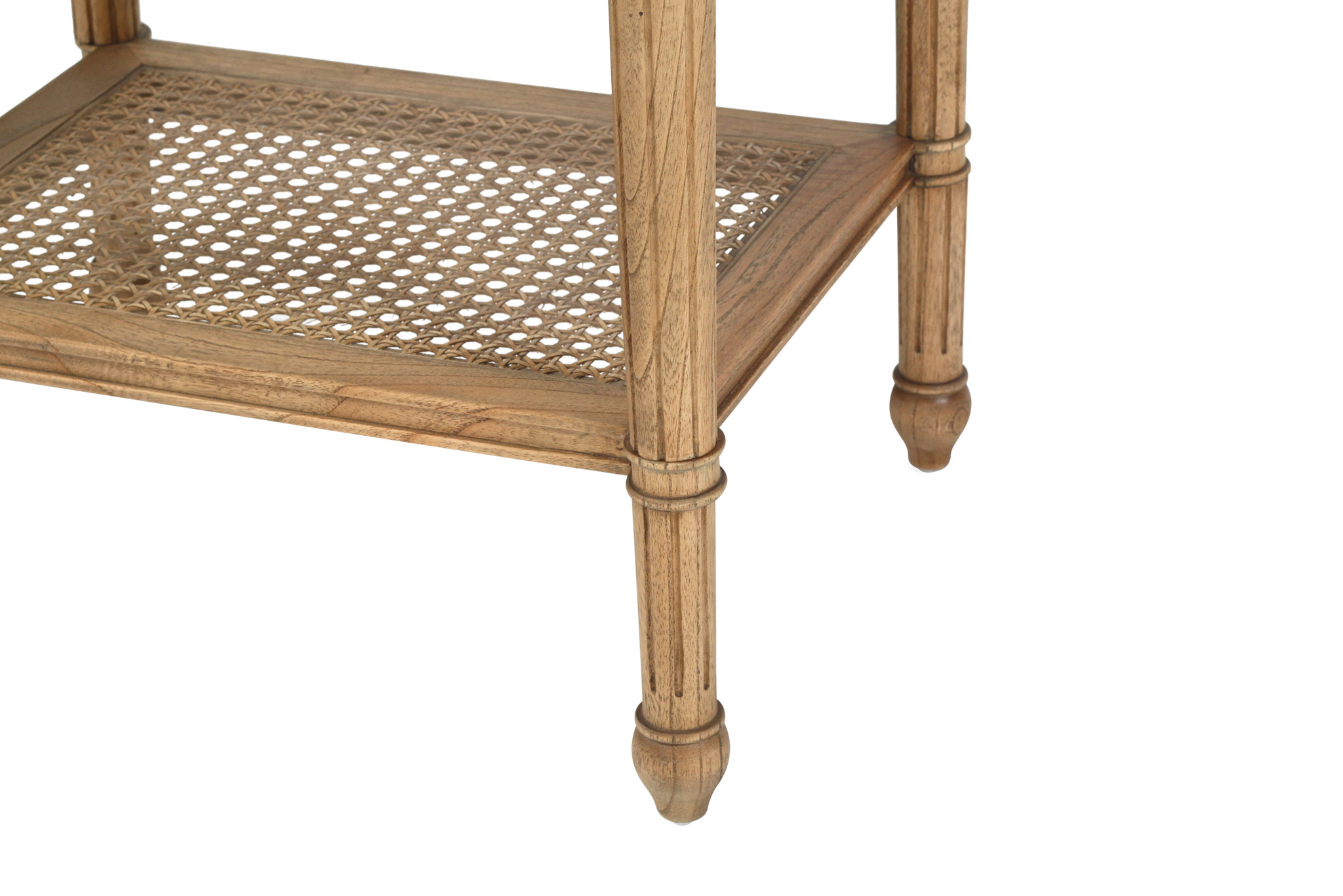 Hamilton Cane Bedside Table - Weathered Oak - Image 8