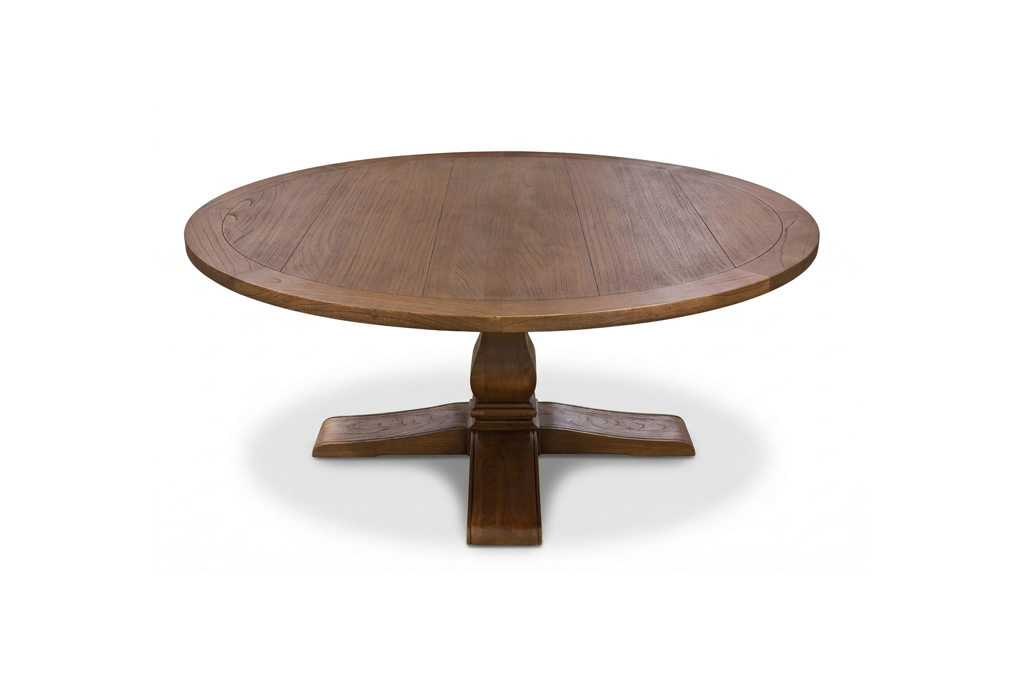 Ascot Round Dining Table - 180cm - Brushed Brown Nut - Image 2