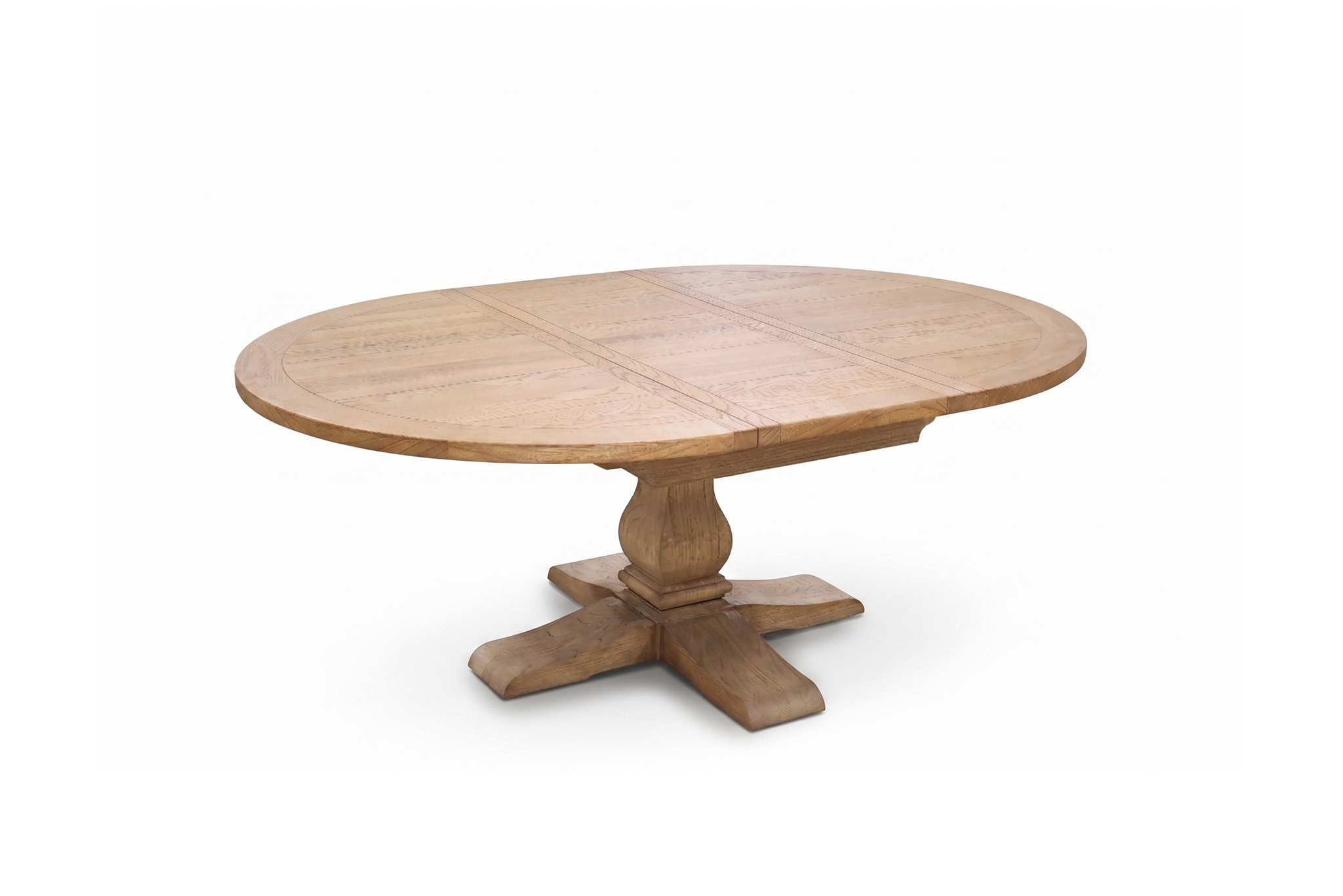 Ascot Round Extension Dining Table - 150/200cm - Natural - Image 3