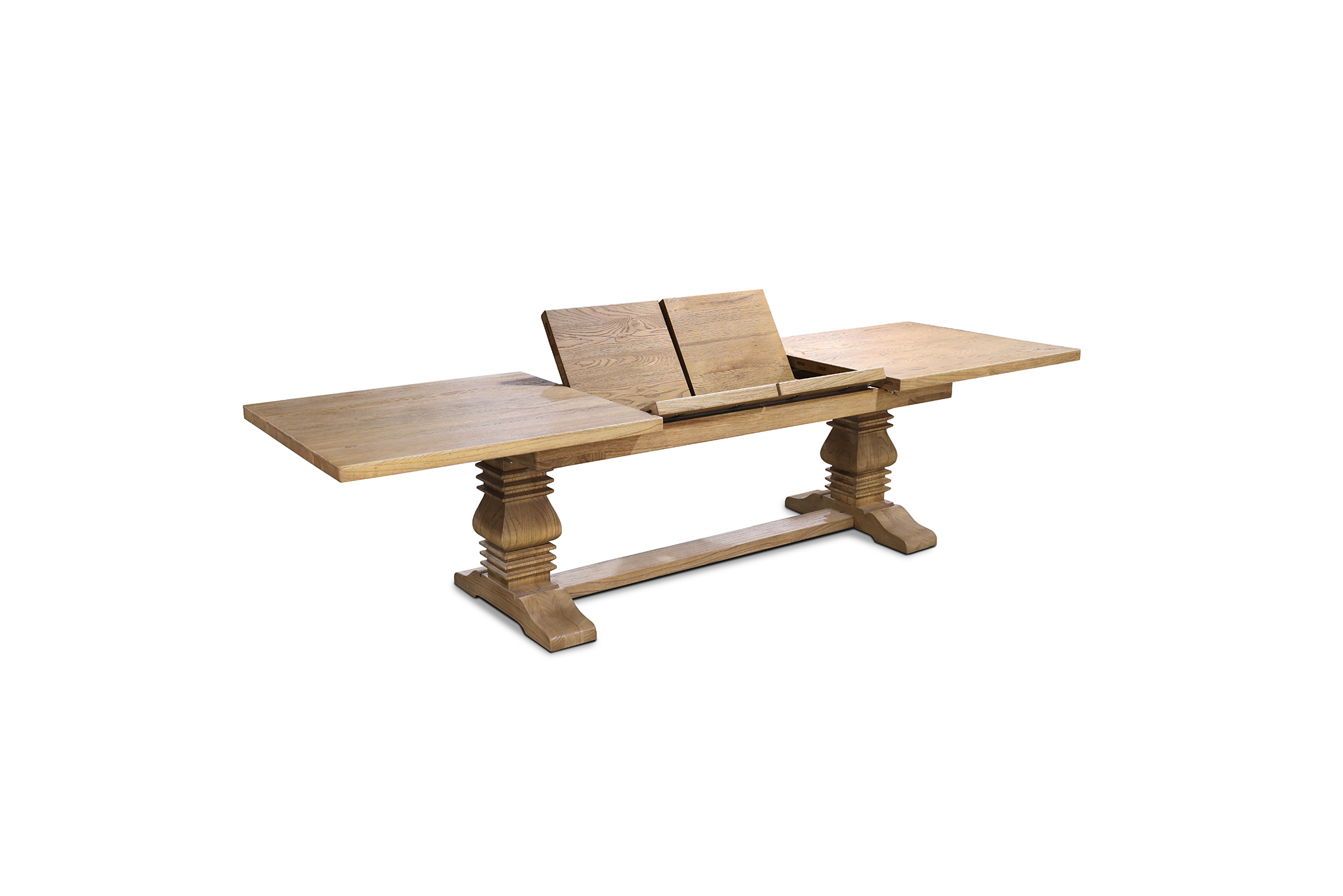 Newport Extension Pedestal Table - 210/310cm - Natural Oak