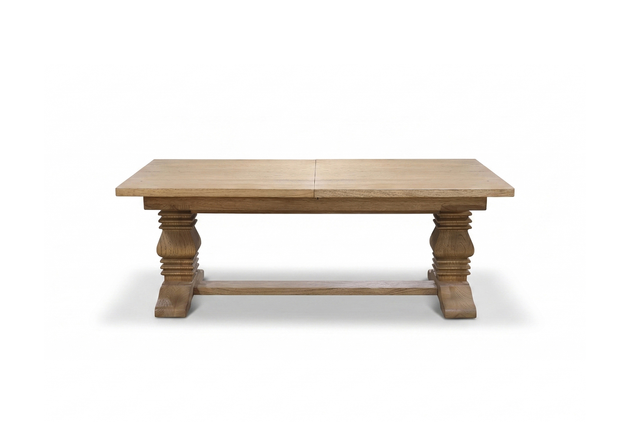 Newport Extension Pedestal Table - 210/310cm - Natural Oak - Image 3