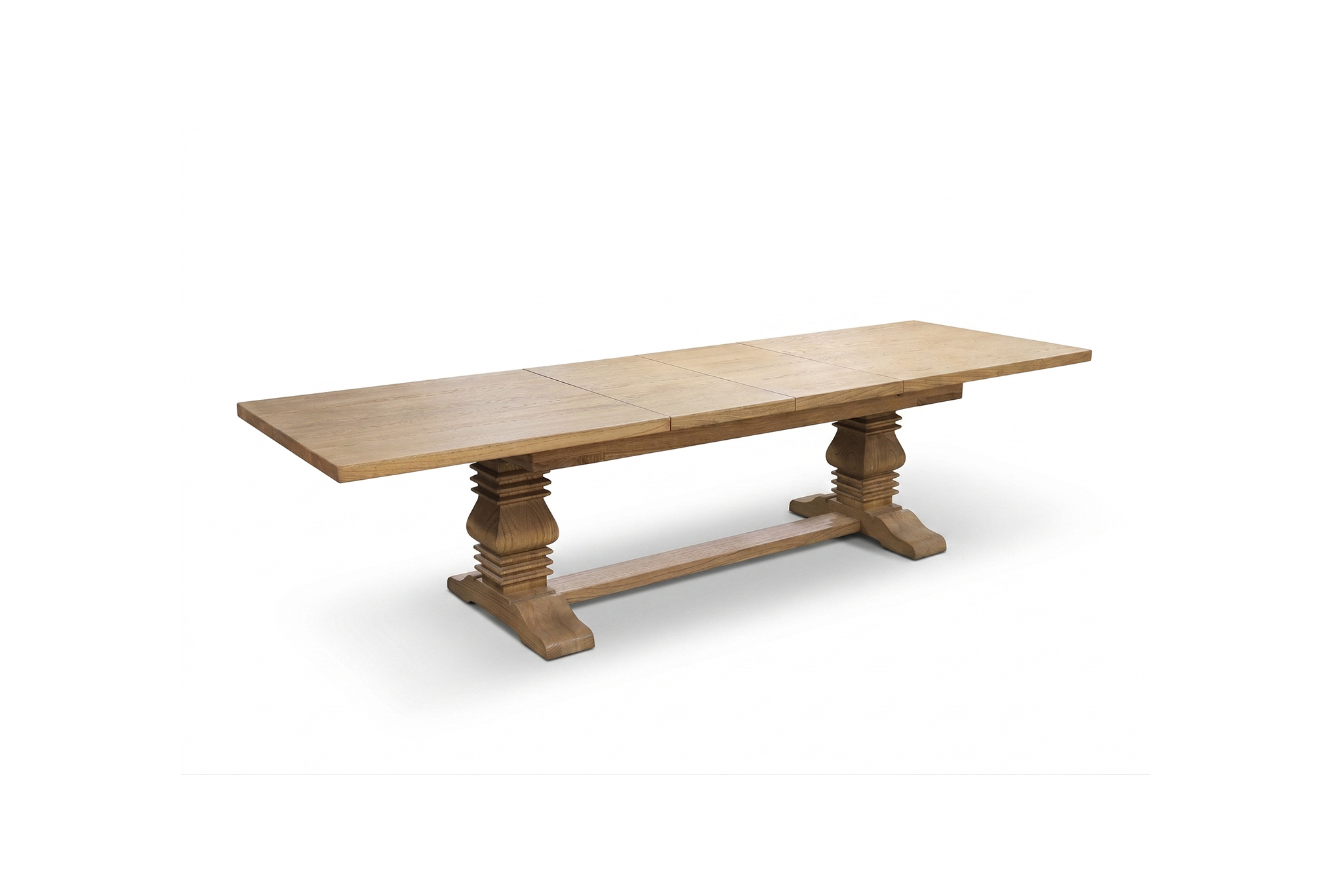 Newport Extension Pedestal Table - 210/310cm - Natural Oak - Image 2